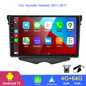4G+64G Car Stereo Radio For Hyundai Veloster 2011-2017 CarPlay Android 13 GPS BT - Foto 1 di 20