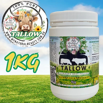 100% PURE TALLOW (BEEF)- 1KG BULK SIZE-  For Hair, Skin and Beauty ON SALE! - image 1 of 4