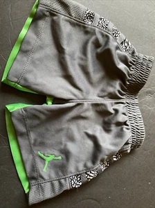 Jordan Shorts Boys 18M Green Gray Basketball Training Athletic Youth Kids - Picture 1 of 4