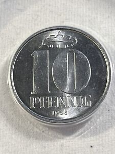 1965-A East Germany 10 Pfennig Graded MS 67 by ANACS