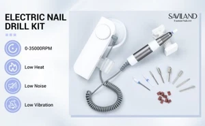 Tagliaunghie Elettrico 35000 giri/min, Set Manicure Pedicure Professionale 9 in - Foto 1 di 9