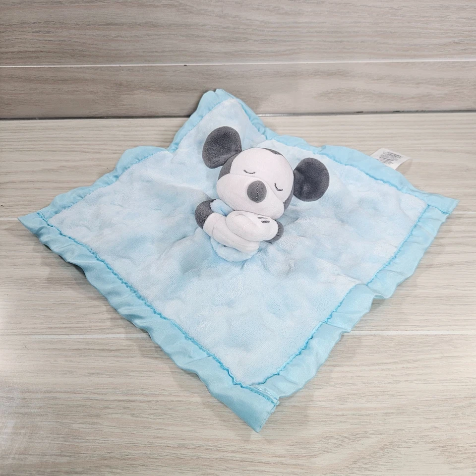 Disney Bebé Dormir Mickey Mouse Azul Lovey Manta Estrellas en Relieve Borde Satinado Foto 1 de 1