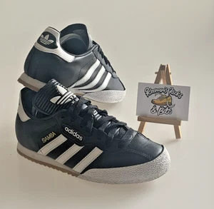 ZAPATILLAS MUJER ADIDAS SAMBA SUPER NEGRAS CUERO UK 4 VINTAGE RARAS AÑOS 90 80 INDIE - Imagen 1 de 12