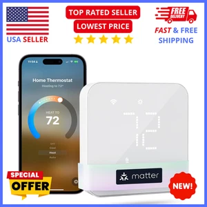 Smart WiFi Thermostat Works w/ Alexa, Google, Apple Home, Matter Energy Saving - Picture 1 of 13