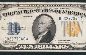 GORGEOUS B-A BLOCK 1934A $10 NORTH AFRICA NOTE! NO PINHOLES OR TEARS - Picture 1 of 3