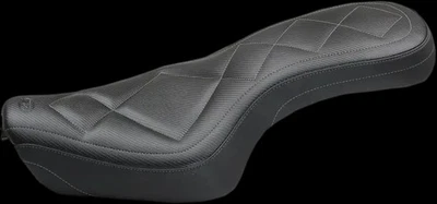 Asiento Harley Forty Eight 10-21 Super Tripper de carbono negro puntada de metal con 1 pieza Foto 1 de 4