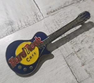 RARISSIMA SPILLA CHITARRA HARD ROCK CAFE ARGENTO STERLING 925 SMALTATA 2,25" 9988 - Foto 1 di 9