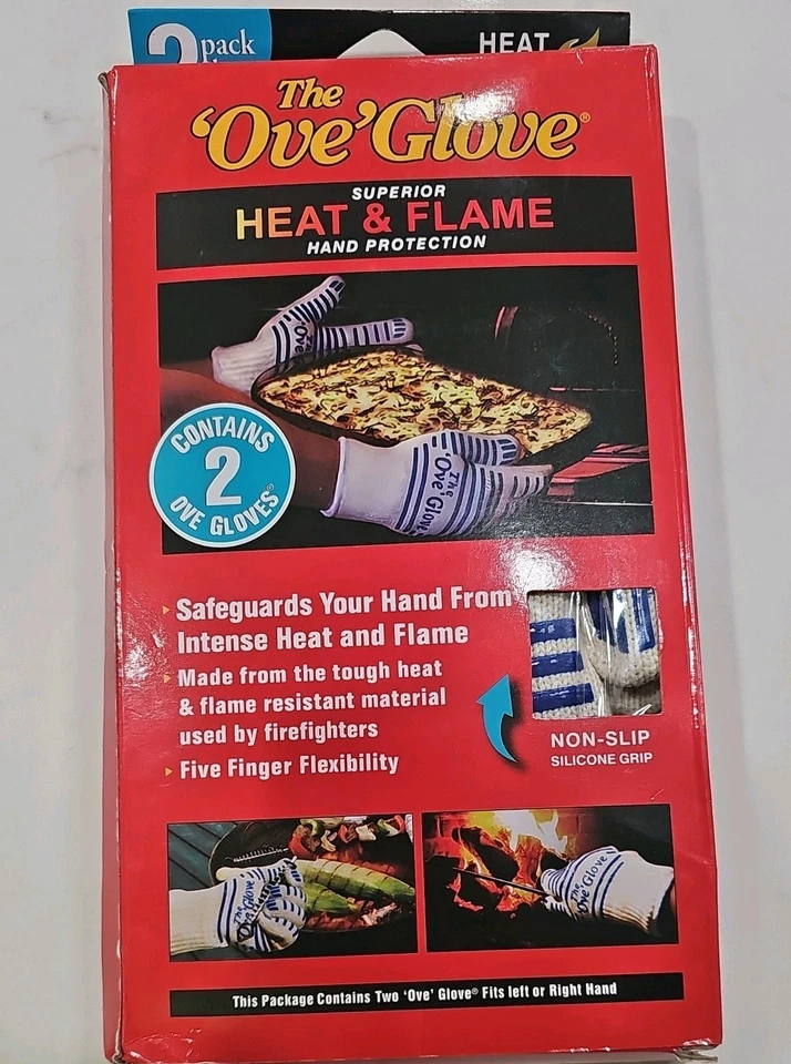glove  Heat & Flame Hand Protection - 2 Pack Glove best  use high  heat - Image 1 of 1