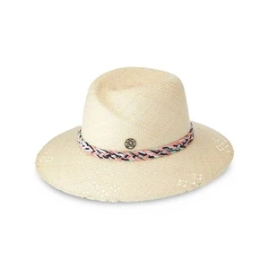 Maison Michel Virginie Handcraft Braid On Brisa Hat in Natural L - Picture 1 of 3