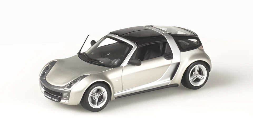 Smart Roadster Coupe' 2003 silver Grey 1 43 Model 400032121 Minichamps