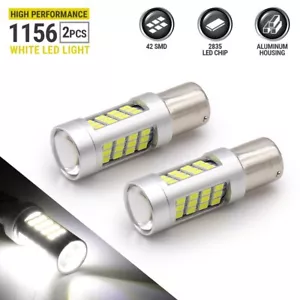 2x 1156 LED White Light Bulbs for Reverse/Back Up Light Bulbs - Picture 1 of 6