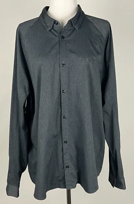 LULULEMON Para Hombres 'Camisa Bonded Voyage Manga Larga Abotonada' - XXL, Negra Gris Foto 1 de 4