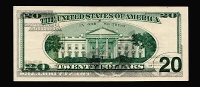 1996 $20 Federal Reserve Note Offset Printing Error - Image 1 of 2