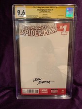 AMAZING SPIDER-MAN #1 SIGNED JOHN ROMITA SR CGC 9.6 RARE AND HUGE KEY SIG
