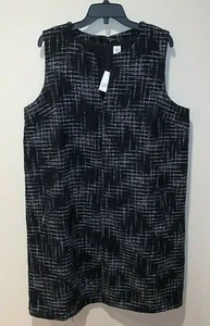 NWT Womens GAP Black White Twill Classy Career Dress Size XL Tall - Picture 1 of 5