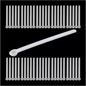50 piezas cucharas medidoras de microcucharas sin estática de 0,15 ml, blancas - Imagen 1 de 12
