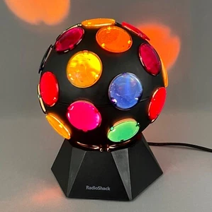 Radio Shack Rotating Ball of Light Lamp Multicolor Disco Ball 10 in Works Video - Picture 1 of 7
