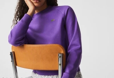 Sudadera deportiva LACOSTE WMNS 34 púrpura calce suelto cordón recortada deportiva neón Foto 1 de 4