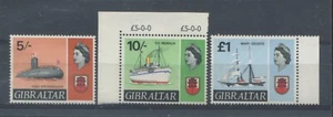 Gibraltar QEII 1967 5/, 10/, and £1 unmounted mint NH - Bild 1 von 1