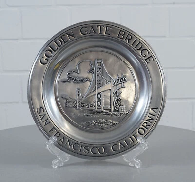 Placa de parede Wilton Columbia placa de colecionador placa decorativa Ø 27,5 cm dourada... - Imagem 1 de 4