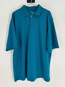 Antigua blau kurzärmeliges Poloshirt mit Knopfleiste Herren Größe Medium - Bild 1 von 7