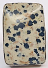 Vintage Sterling 925 Spotted Dalmatian Jasper Rectangle 1” Cocktail Ring- 7  11G