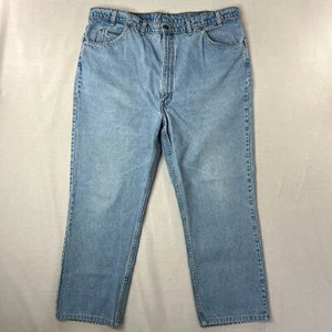 Levis Jean Men's Size 43x27 - Denim Light Wash (Hemmed) ORANGE TAB #619 Vintage - Picture 1 of 12