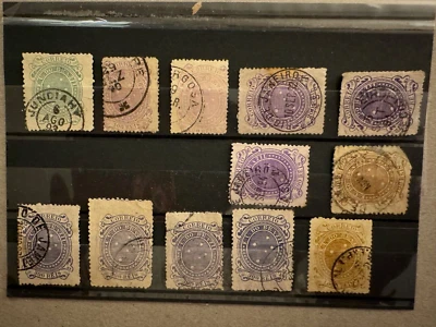 Бразильская группа из 11 отдельных марок Скотт Кэт 99/107 1890-1891 - Изображение 1 из 2