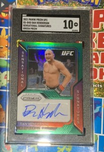 2021 Prizm UFC Sensational Signatures Prizm Green #SSDHD Dan Henderson SGC 10