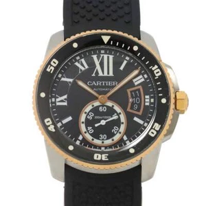 Cartier Calibre de cartier diver W7100055 Black Dial 750 PG Mens 90267488 - Picture 1 of 7