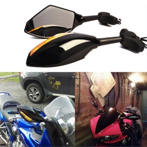 Espejos retrovisores integrados LED intermitente para motocicleta para YAMAHA YZF R1 R6 FZ1 FZ6 600R - Imagen 1 de 12