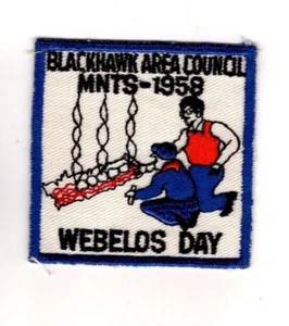 Blackhawk Area Council Rockford Illinois, MNTS District, 1958 Webelos Patch - Picture 1 of 1