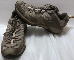 Merrell olivbraun blau Wanderschuhe Größe 7,5 Vibram Sohlen Trail Wandern Outdoor - Bild 1 von 11