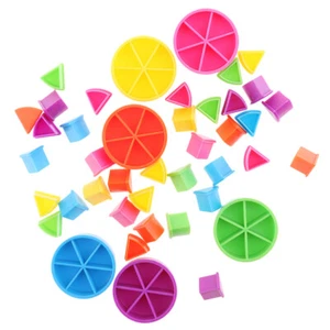 126x Trivial Pursuit Game Pieces Pie Wedges Part Kids Math Fraction Learning - Picture 1 of 4