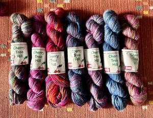 Lambs Pride Worsted Weight overdyed by Cherry Tree Hill 7 Hanks - Picture 1 of 1