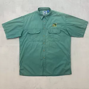 BIMINI BAY OUTFITTERS Fishing Shirt XL Embroidered LARGEMOUTH BASS Short Sleeve - Picture 1 of 9