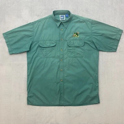 Camisa de Pesca Bimini Bay Outfitters XL LARGEMOUTH BASS Bordada Manga Corta Foto 1 de 4