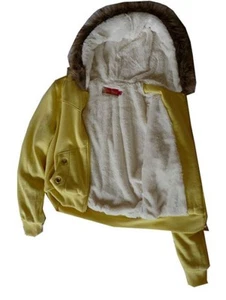 Apple Bottom Women's PU Jacket Yellow (S) - Picture 1 of 2