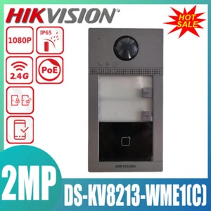 Hikvision DS-KV8213-WME1(C) 2MP Door Station Doorbell 2-Button IP Video Intercom - Picture 1 of 5