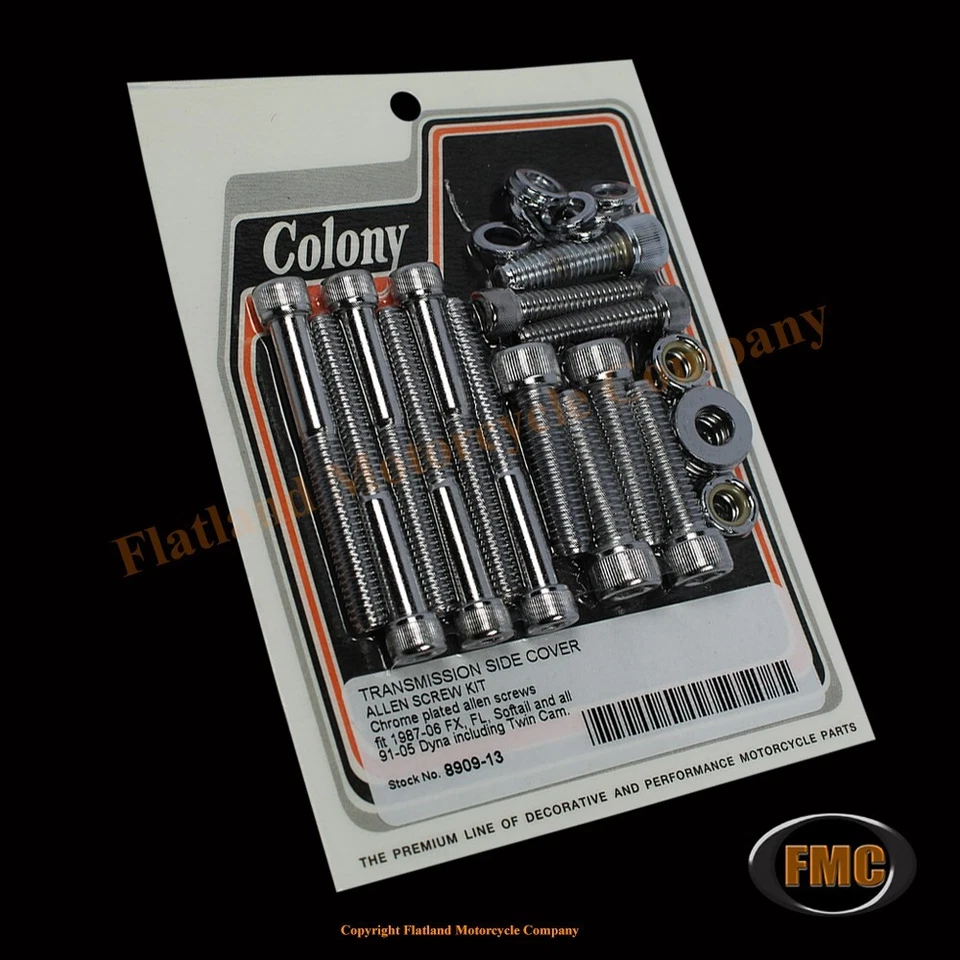 Colony 8909-13, Trans Side Cover Screw Kit, 1987-2006 Models, Knurled Allen Foto 1 de 1