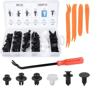 100pz Rivetti in Plastica per Auto, Clip Di Viti Di Plastica Kit per Carrozzeria - Foto 1 di 7
