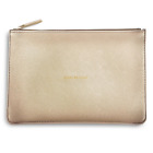 Katie Loxton 'Good as Gold' Perfect Pouch Cosmetic Clutch Purse Metallic Gold BN