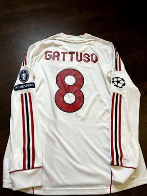 Maglia Milan match worn Issued Champions League Gattuso adidas formotion jersey - Immagine 1 di 4