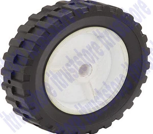 6" INCH SEMI SOLID HARD RUBBER FLAT FREE REPLACEMENT TIRE WHEEL RIM MOWER CART - Picture 1 of 3