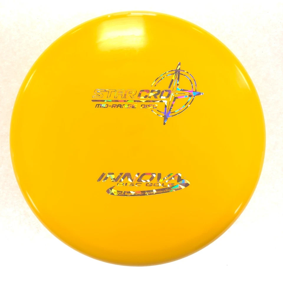 NEW RARE DISC GOLF INNOVA PFN STAR CRO MID RANGE 170g YELLOW W/ SHATTER FOIL - Image 1 of 1