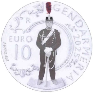 10 euro San Marino 2025 PROOF Gendarmeria Argento Serie: Corpi militari - Imagen 1 de 1