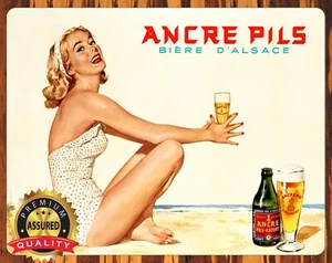 Ancre Pils - Biere D'Alsace - Rare - Metal Sign 11 x 14 - Picture 1 of 3