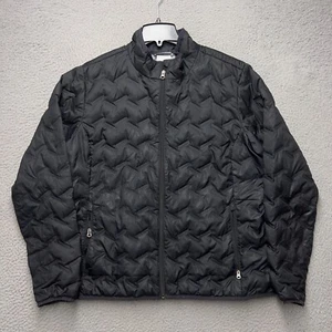 Columbia Jacket Mens 2XL Black Down Coat Full Zip Delta Ridge Lightweight FLAWS - Picture 1 of 12