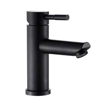 QNGENET Bathroom Basin Black Tap Waterfall Mono Mixer Square Modern Sink Faucet UK