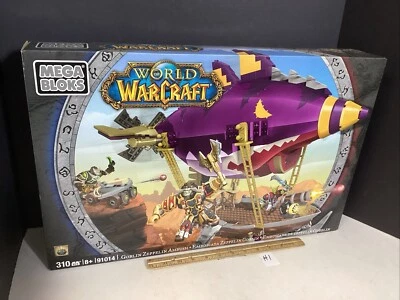 World of Warcraft MEGA BLOKS Goblin Zeppelin Ambush 310 pc model kit 91014 #1 - Image 1 of 4